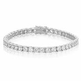 7 Carat TW Round Lab Grown Diamond 7" Tennis Bracelet 14k White Gold D VS