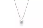 Lab Grown Diamond Solitaire Pendant Necklace In 14k White Gold Color D-E VS1
