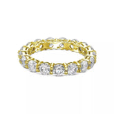 4.00 Carat D VS1 Real Lab Grown Diamond Eternity Band Ring 14K Yellow Gold