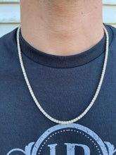 20 Ct Lab-Grown Diamond Set Men's Tennis Necklace In 14k Yellow Gold 20'' D VS