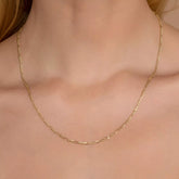 10k Yellow Gold 2mm Italy Figaro Link Chain Necklace Women REAL GOLD