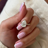 IGI 3.00 Ct Pear Cut Lab Grown CVD Diamond Solitaire Ring Solid 14k Gold F VS1