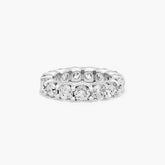 6.00 Carat D VS1 Round Cut Lab Grown Diamond Eternity Band Shared Prong 14k Gold