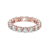4.00 Carat D VS1 Real Lab Grown Diamond Eternity Band Ring 14K Rose Gold