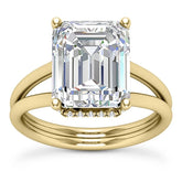 2.65 Ct E VS1 Emerald Cut Halo Lab Grown Diamond Ring IGI Certified 14k Gold
