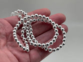 925 Sterling Silver Ball Bead Chain 5mm Necklace .925 Italy - All Sizes