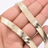 7mm Herringbone Chain Necklace 14K Yellow Gold Plated Over 925 Sterling Silver