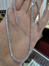 Genuine Lab Grown Diamond Tennis Necklace D VS 9.00 Carat 14k Gold 16'' Inch