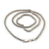 Solid 925 Oxidized Sterling Silver Italian Popcorn Coreana Chain 2.5mm
