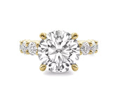 Hidden Halo 4.30 Ct E VS1 Lab Grown Round Diamond Engagement Ring 14k IGI