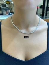 16 CTW Lab Grown Diamond Tennis Necklace 14kt White Gold 18''