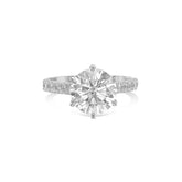 IGI Certified 3.35 Carat E VS1 Lab Grown Diamond 14k White Gold Diamond Ring