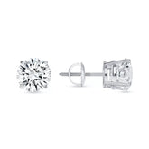 1.00 Ct D VVS2 Round Lab Grown Platinum Diamond Stud Earrings IGI Certified