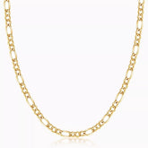 14K Yellow Gold 2mm Figaro Chain Necklace 16" 18" 20" 22" 24" 26" - Genuine 14k