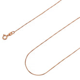 925 Sterling Silver 0.7mm Box Chain Rose Gold Plated Chain