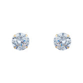 14k Yellow Gold Brilliant Round Martini Setting Studs