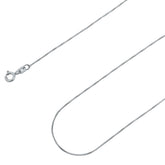 925 Sterling Silver 0.7mm Box Rhodium Chain