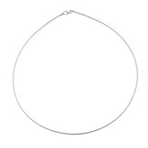 925 Sterling Silver 1.2mm Round Omega Chain