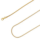 925 Sterling Silver 1.5mm Franco Foxtail Gold Plated Chain