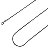 925 Sterling Silver 1.8mm Popcorn Coreana Black Rhodium Chain