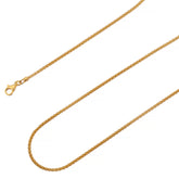 925 Sterling Silver 1.8mm Popcorn Coreana Gold Plated Chain