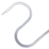 925 Sterling Silver 12mm Solid Flat Herringbone Silver Chain