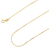 925 Sterling Silver 1mm Box Chain Gold Plated Chain