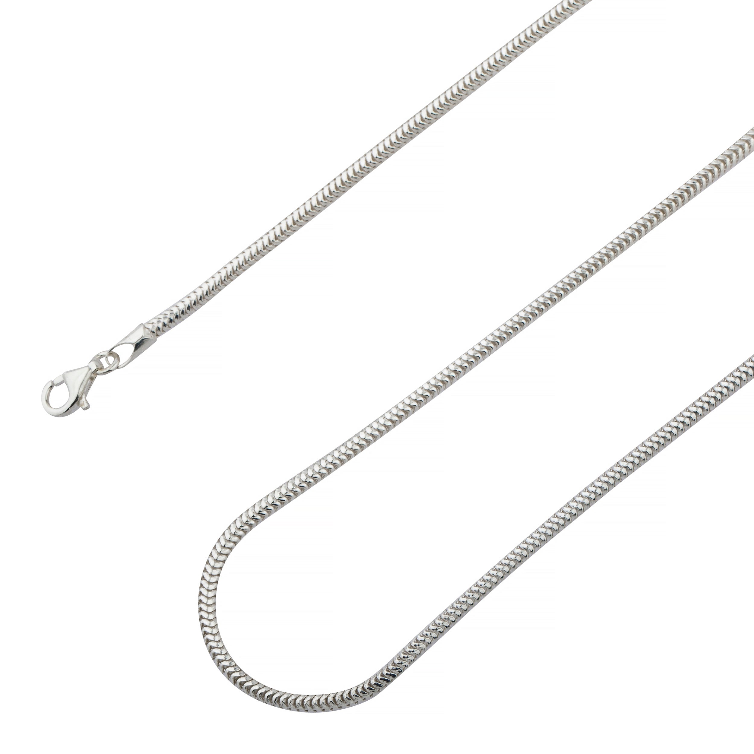 925 Sterling Silver Round Snake Chain – Oliver Navy