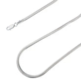 925 Sterling Silver 2.7mm Solid Oval Herringbone Silver Chain