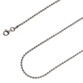 925 Sterling Silver 2mm Ball Bead Oxidized Chain