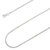 925 Sterling Silver 2mm Flat Bismark Chain