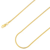 925 Sterling Silver 2mm Miami Cuban Gold Plated Chain