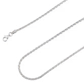 925 Sterling Silver 2mm Spiga Wheat Diamond Cut Chain