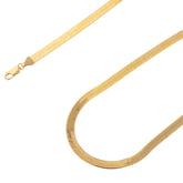 925 Sterling Silver 3.5mm Solid Herringbone Gold Plated Chain