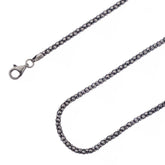 925 Sterling Silver 3mm Popcorn Coreana Oxidized Chain