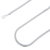 925 Sterling Silver 4.2mm Solid Oval Herringbone Silver Chain