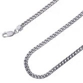 925 Sterling Silver 4mm Franco Wheat Chain