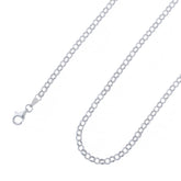 925 Sterling Silver 4mm Rolo Belcher Chain