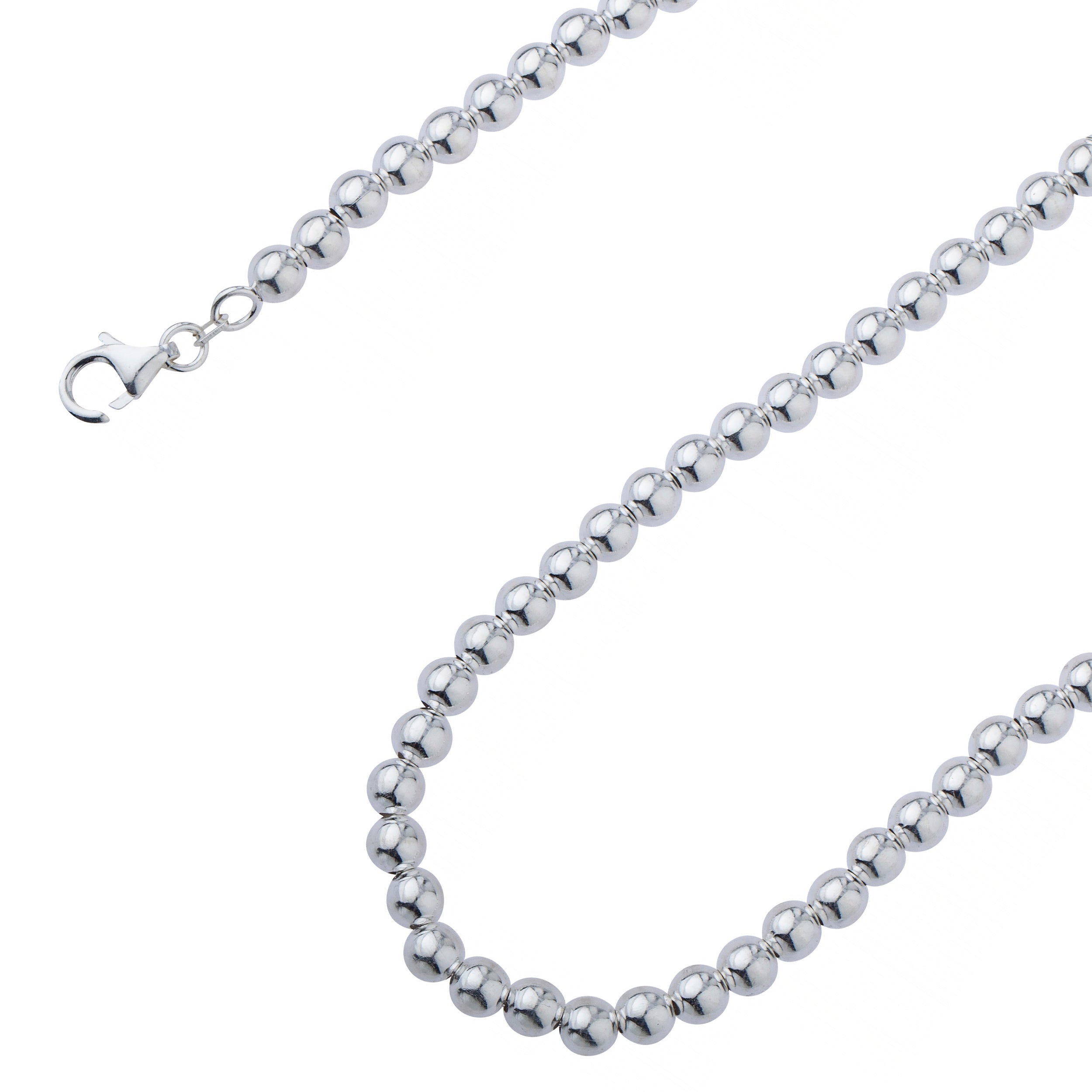 925 Sterling Silver 5mm Ball Bead Chain – Oliver Navy