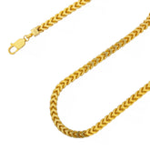 925 Sterling Silver 5mm Franco Wheat Gold Plated Chain