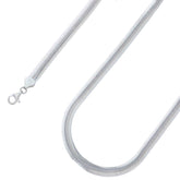 925 Sterling Silver 6mm Solid Oval Herringbone Silver Chain