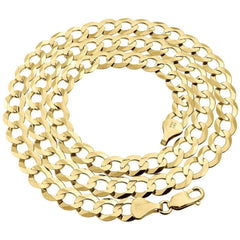 10k Yellow Gold Cuban Curb Link Chain Necklace Bracelet Anklet 4.3mm