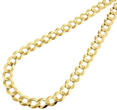 10k Yellow Gold Cuban Curb Link Chain Necklace Bracelet Anklet 4.3mm
