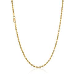 14k Solid Yellow Gold Rope Chain Necklace 2.5mm Men Women Sz 20"-24" FULLY SOLID