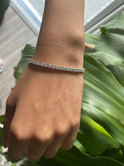 14k White Gold 7.00 Ct Lab Grown Diamond Tennis Bracelet 7 Inch E-F Color VS