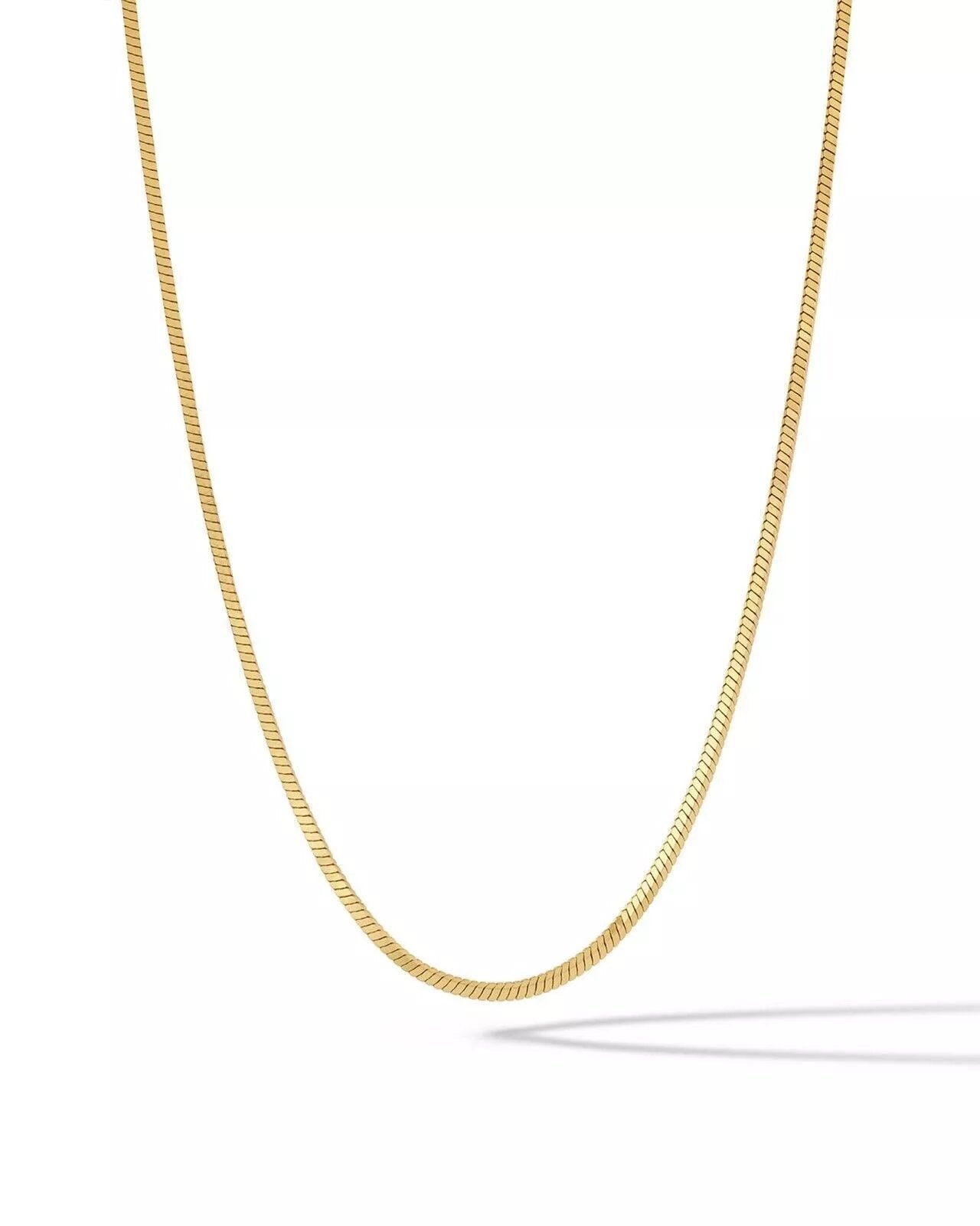 18k Gold Plated Over 925 Sterling Silver Snake Chain Gold Over  1mm 1.2mm 1.4mm