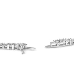  21 Ct TW Round Cut lab Grown Diamond Tennis Necklace 14K White Gold 16"