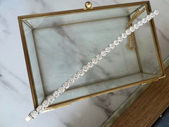 28Ct TW Round Diamond 7.5" Tennis Bracelet 14k White Gold Lab Grown (DE/VS)