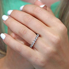 Custom Order - 5.50 Carat 3-Stone Ring & 3.00 Carat Eternity Ring Size #6.50