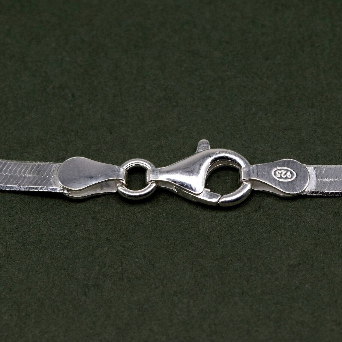 3.5mm 925 Sterling Silver Flexible Herringbone Bracelet Anklet